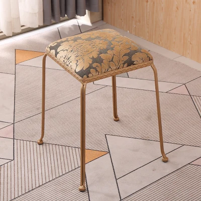 Height 45CM 01 2 шт./лот, модная американская фланелевая ткань, Золотая ножка стула из нержавеющей стали, обеденный стул, Скандинавское кухонное кресло для ресторана - Цвет: Height 45CM 01