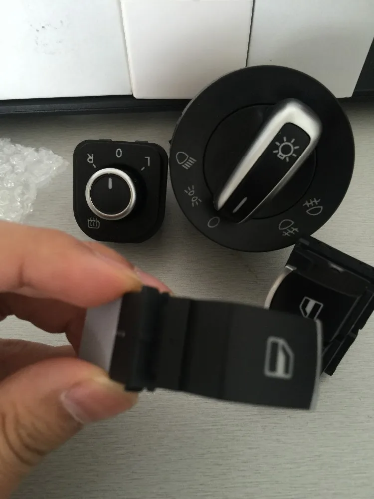 Быстрая доставка! Хромированные фары зеркало кнопка включения окна для Volkswagen VW