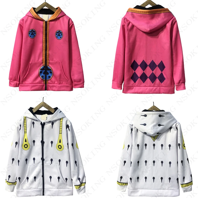 Anime JOJO's Bizarre Adventure Golden Wind hoodie cosplay Giorno Giovanna Bruno Bucciarati  winter hooded zipper wool men coat