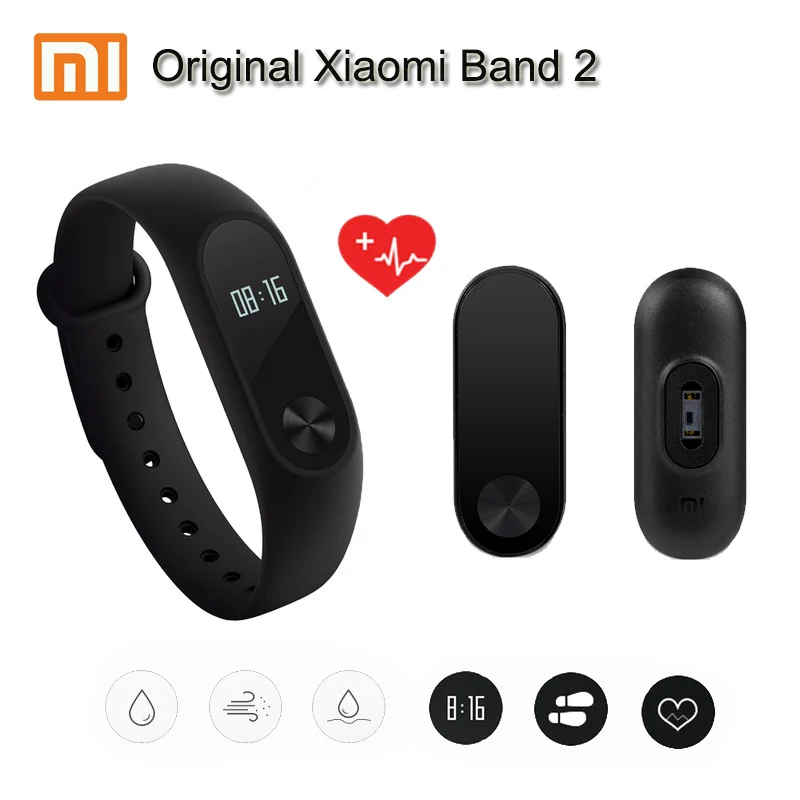 100% Оригинальные Xiaomi mi Группа 2 смарт OLED Дисплей Touchpad монитор сердечного ритма