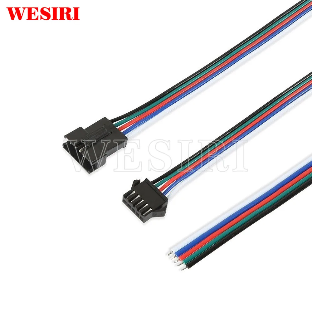 5-100 пар 2pin 3pin 4pin 5 pin JST SM мужской/женский разъем с 15 см провод для светодиодных лент светильник