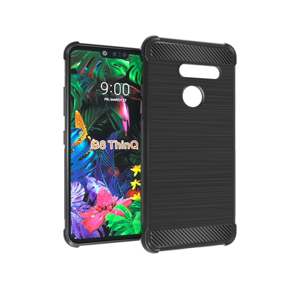 Бренд gligle углеродное волокно противоударный мягкий ТПУ чехол для LG G8 ThinQ/G8 тонкий