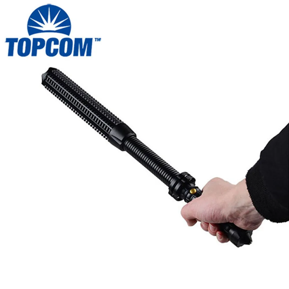 TopCom охота Cree телескопическая дубинка полицейский фонарик CREE бейсбольная бита фонарик с зумом для улицы