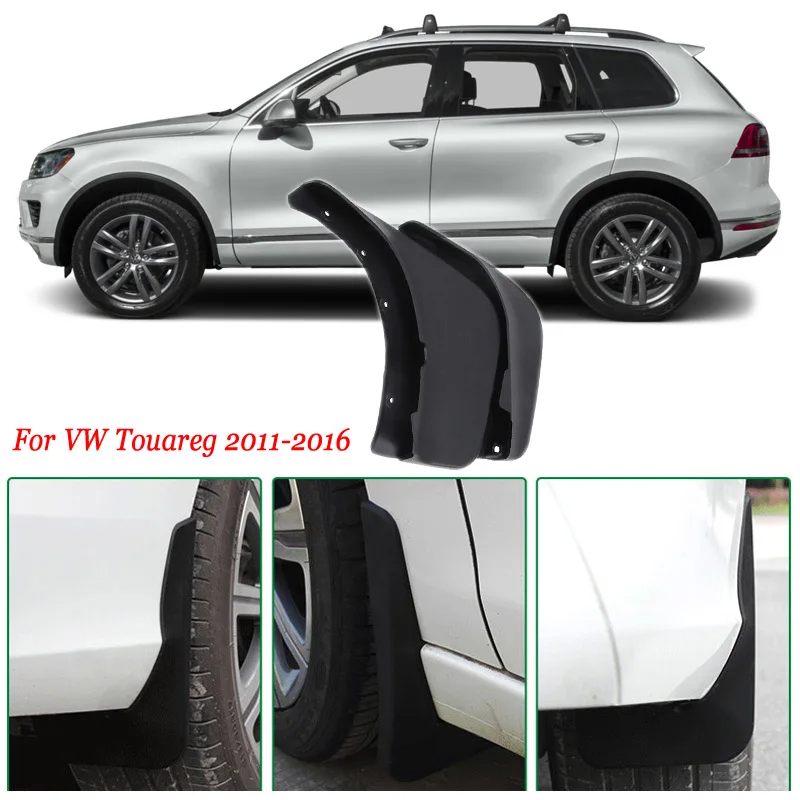

4pcs Premium Heavy Duty Molded Splash Mud Flaps Guards Fenders For VW Touareg 2011-2016