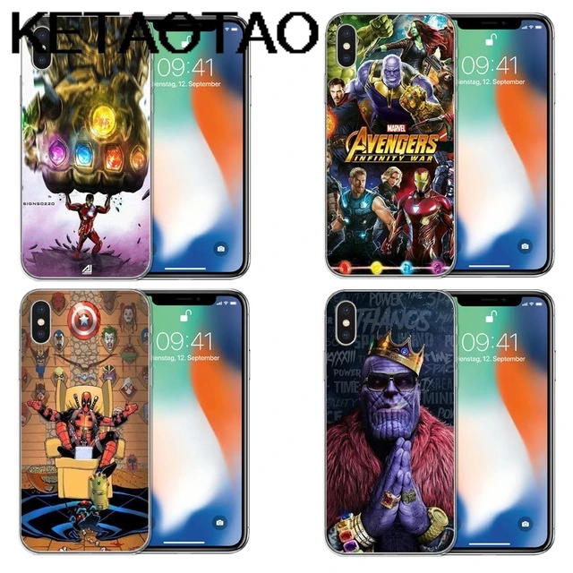 KETAOTAO Мстители Бесконечность войны танос телефонные чехлы для iPhone 4S 5S 6S 7 8 Plus XR XS Max