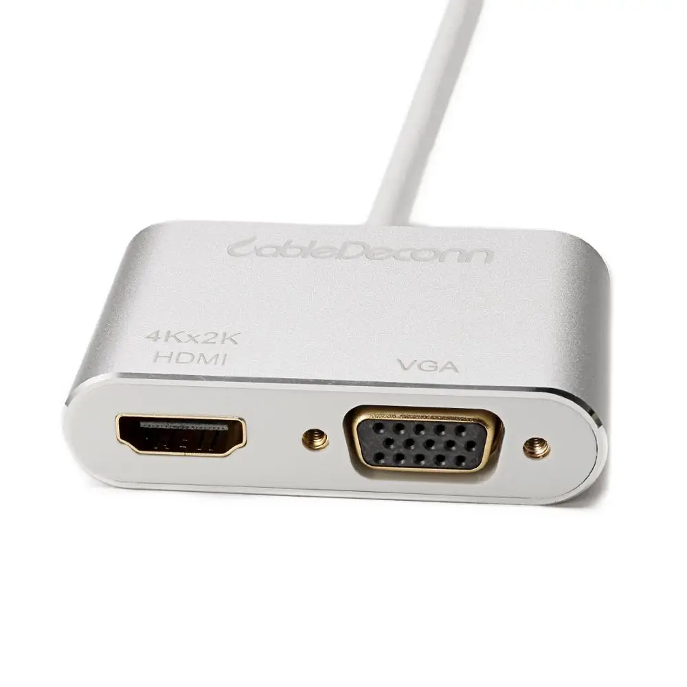 USB C кабель type-c к HDMI VGA 4K конвертер для Apple MacBook Xiaomi notebook HuaWei MateBook адаптер |