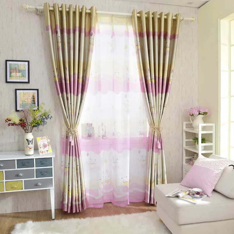 Ферма печать занавес черный шелк тени Окно пряжа окно гостиная занавеска s для