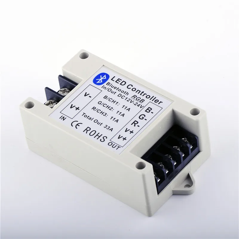 DC12V-24V 400 Вт/800 Вт 3 канала светодиодный RGB Bluetooth контроллер BT беспроводной для RGB светодиодные полосы освещения на Android/IOS смартфон