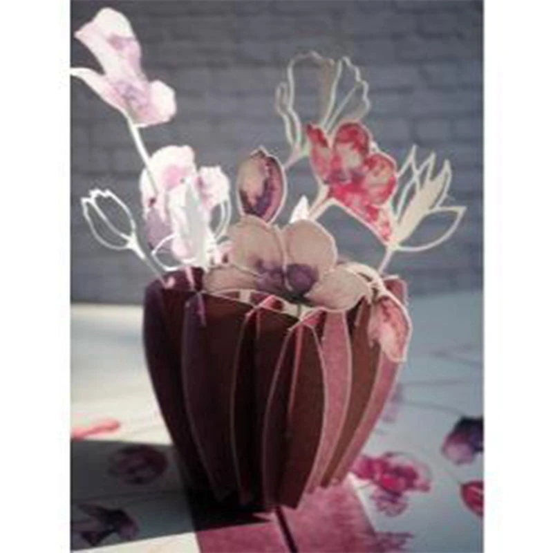 Трафареты для высечки в виде листка тюльпана квадратной рамы декоративные