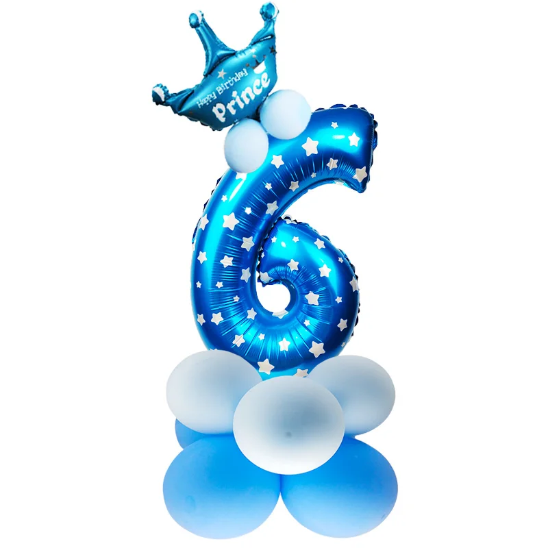 Number Balloon 6 Шар Цифра количество шар День Рождения украшения Дети шар 1-й воздушный шар на день рождения номер надувные цифры деко день рождения - Цвет: Number Balloon 6