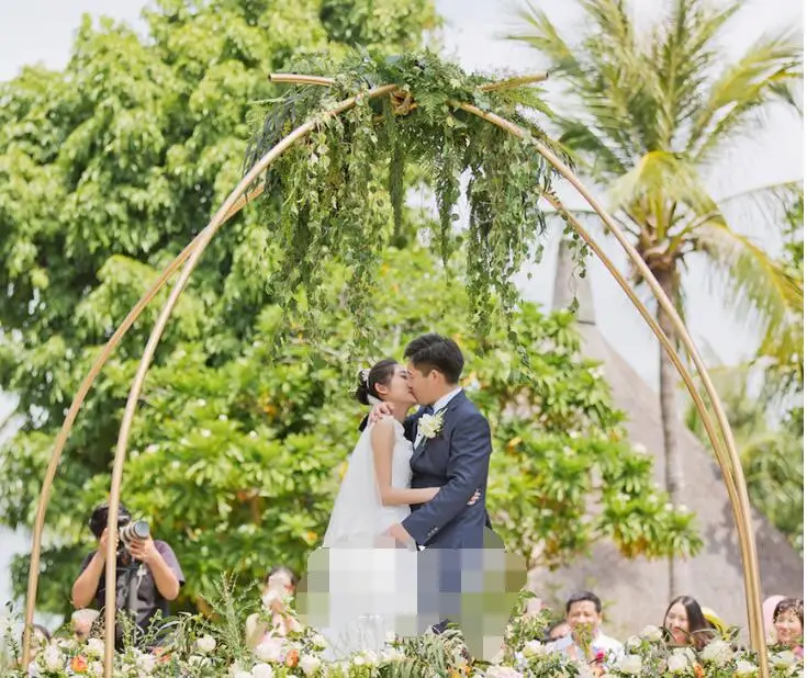 Новинка 2018 свадебный реквизит Золотое кольцо в форме арки железный листовой