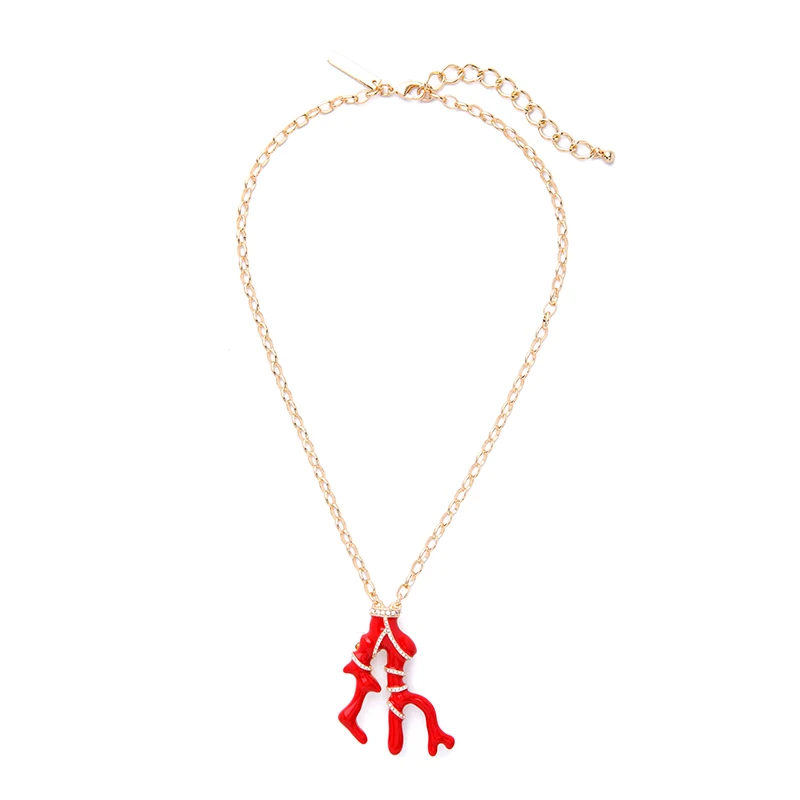 Красной эмалью кулон Цепочки и ожерелья бренд | Украшения аксессуары