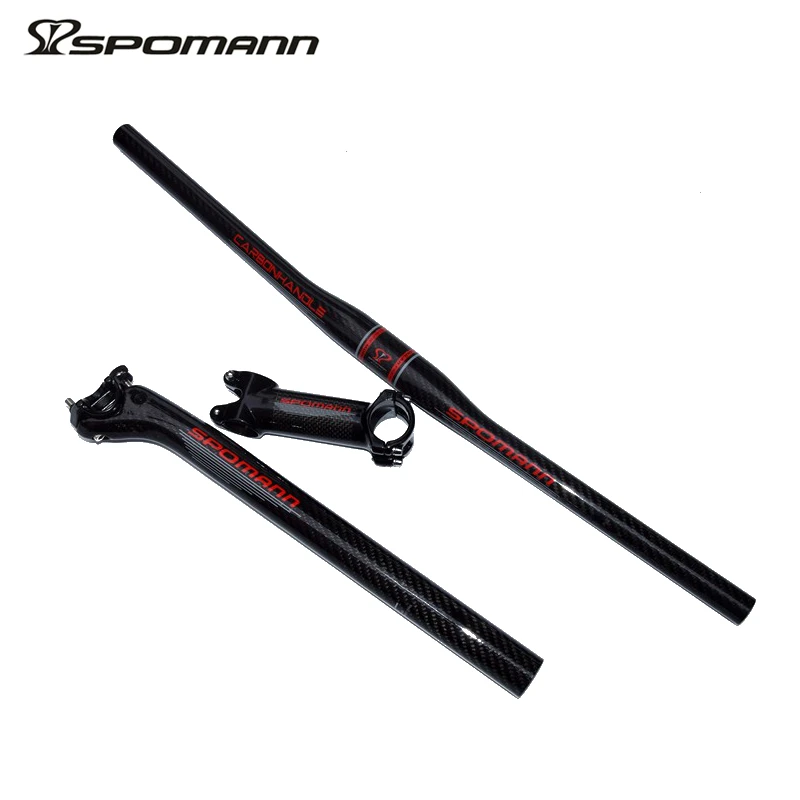 2017 SPOMANN Углеродные детали для дорожного велосипеда комплект из углеродного руля