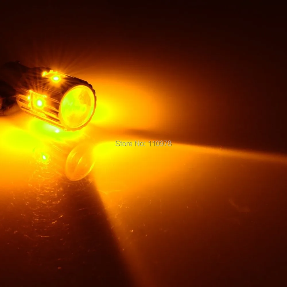 2 шт. 25 Вт Янтарный 7057 BAU15s PY21W CREE XP E Chips LED Proector Lens указатель поворота лампа для Honda