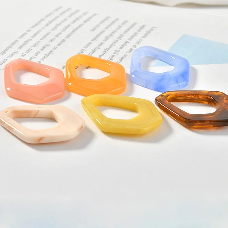 Женские Геометрические серьги подвески ручной работы из полигональной смолы