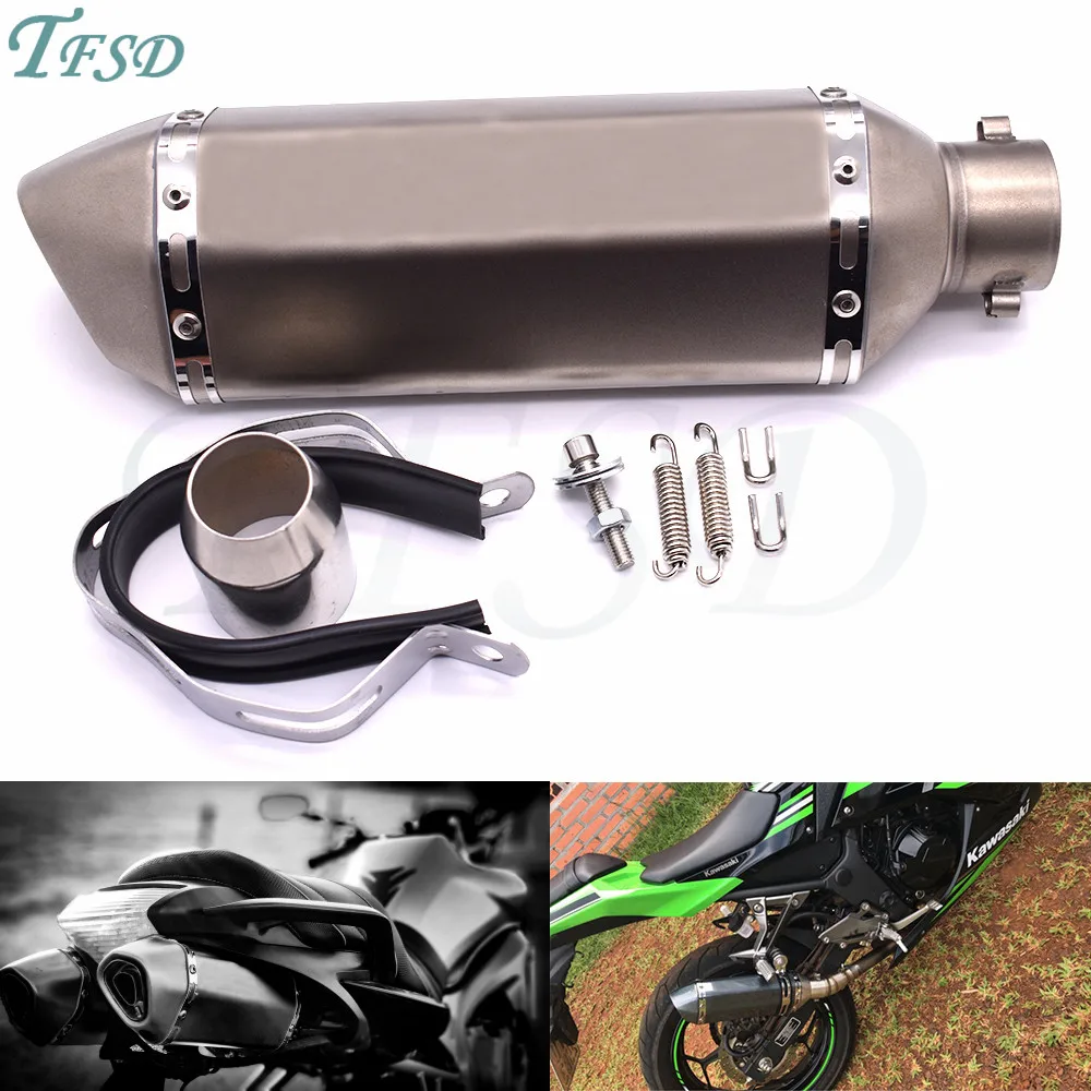 36 51 мм Универсальный мотоцикл Akrapovic выхлопная Модифицированная труба глушителя