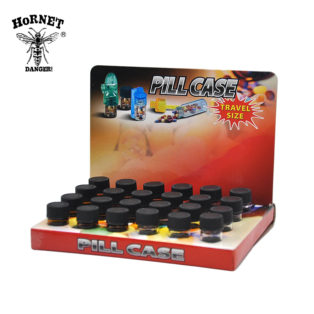 HORNET 48 шт./лот стеклянная бутылка 27 мм коробка для хранения таблеток Чехол пыльцы