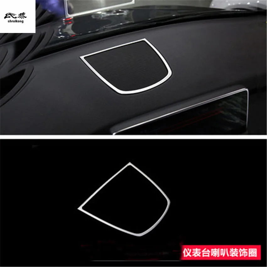 

1Lot Stainless Steel Instrument Panel Speaker Decoration Cover For 2014-2018 BMW X5 F15 / X6 F16 Car Accessories