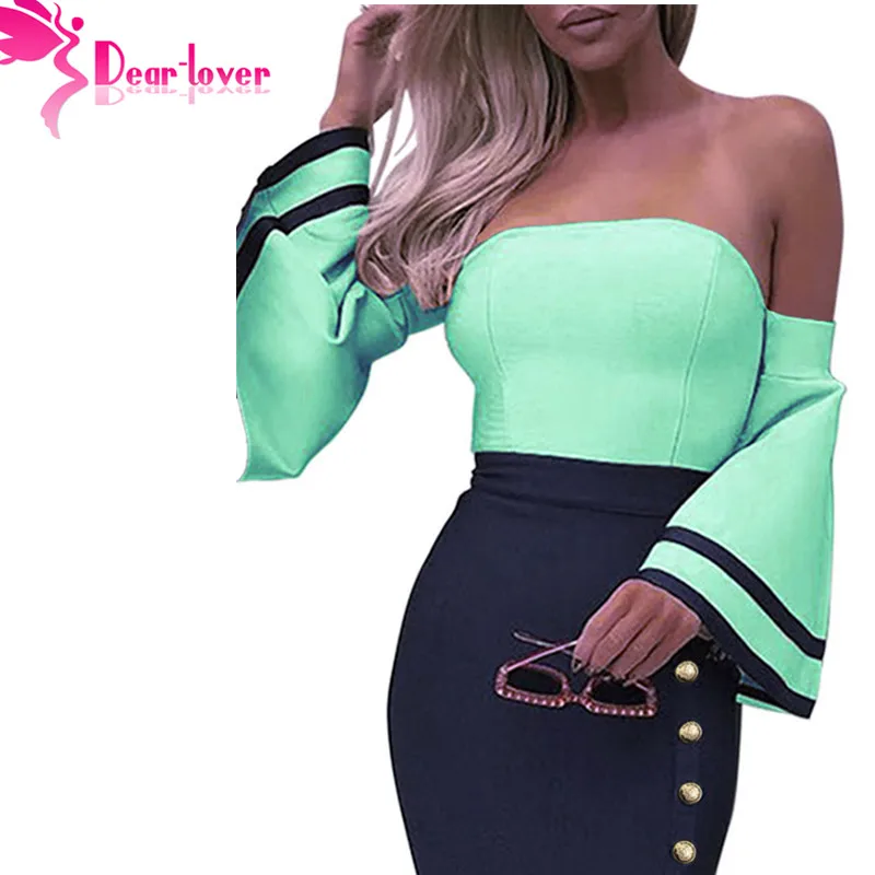 Dear Lover 2019 сексуальное женское летнее Клубное платье без бретелек синее лоскутное