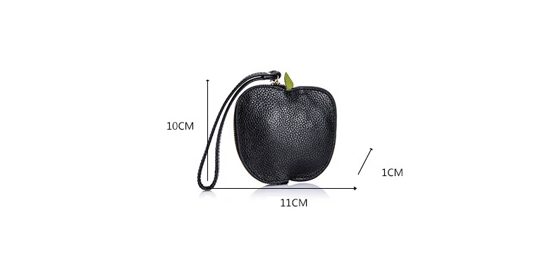 100% натуральная кожа женские Apple молния кошелек женский Брелоки для автомобиля