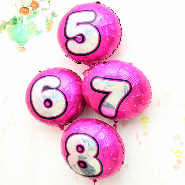 50 шт в наборе, 18 дюймов круглый Globos лазерный цифровой Фольга детские надувные шарики на день рождения баллоны с гелием фестиваль свадебный Декор/воздушные шары надувные игрушки