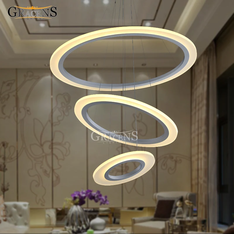 Современная светодиодная люстра светильник акриловая Подвесная лампа белая