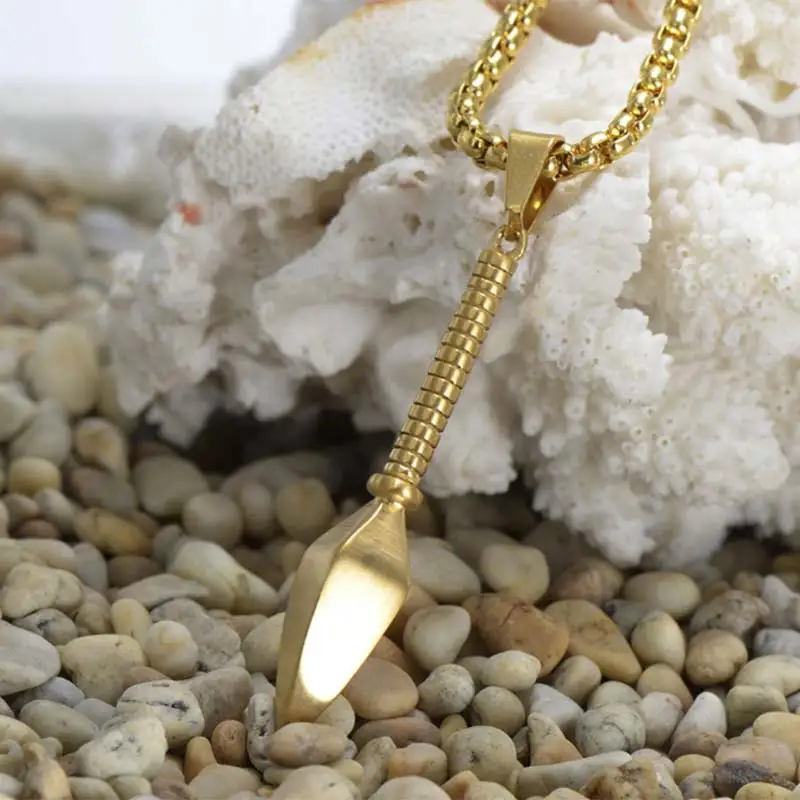 Spear Head Fight Pedant Necklace Stainless Steel Workout Exercise Bodybuilding Fitness Strength Jewelry 23in | Украшения и