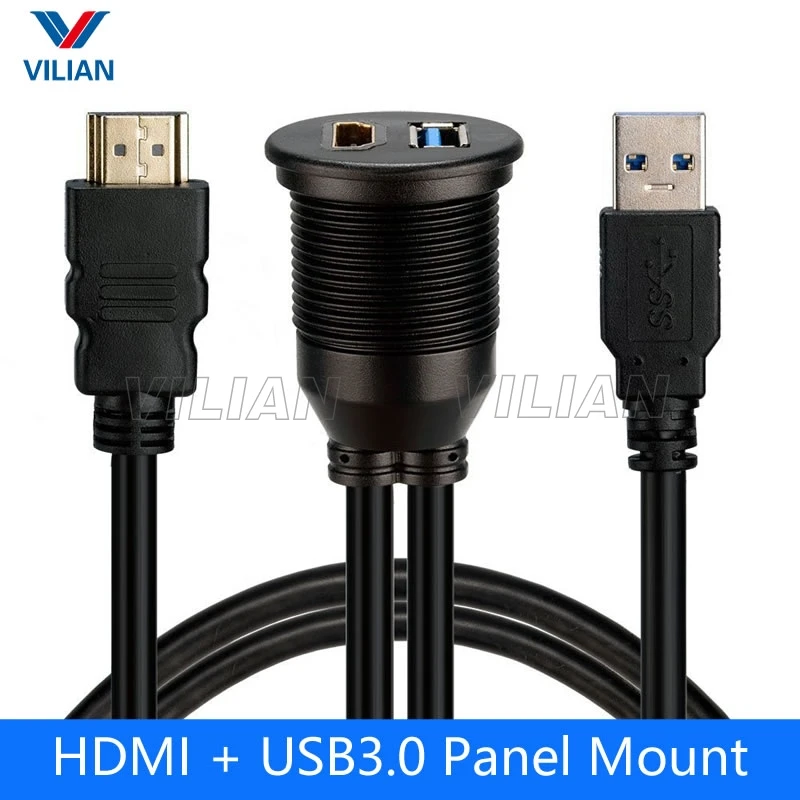 HDMI USB3.0 водонепроницаемый панельный удлинитель для мужчин и женщин 1 м грузовика