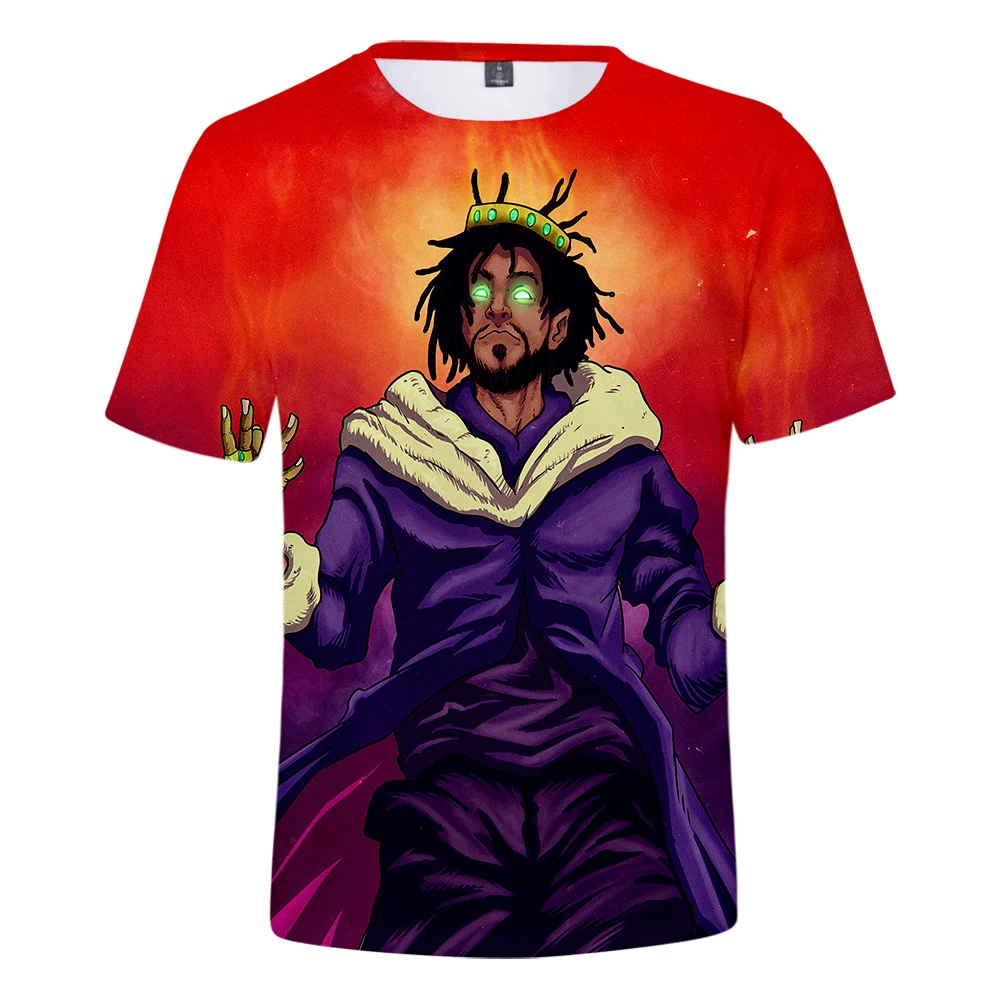 Футболка J.Cole с объемным принтом новинка 2019 модные летние футболки коротким