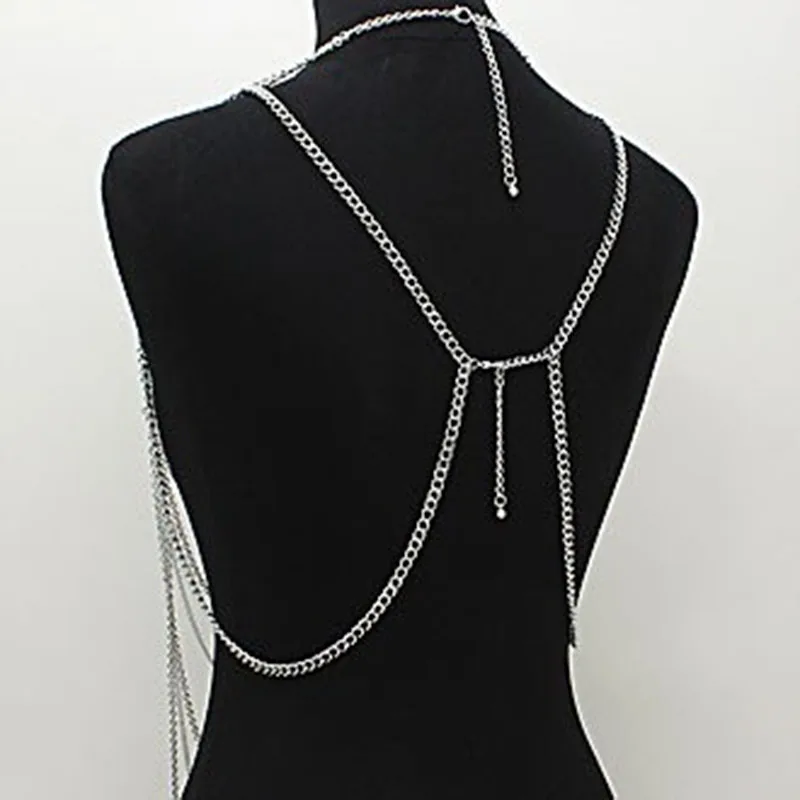 Сексуальная кисточкой тела Jewelry летние пляжные бикини Многослойные тонкие цепи