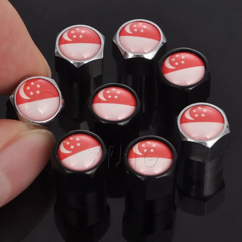 4pcs/set Singapore Car Tyre Air Valve Caps Bicycle Tire Cap Auto Wheel Theftproof Dustproof Cover Styling For Mercedes VW | Автомобили и