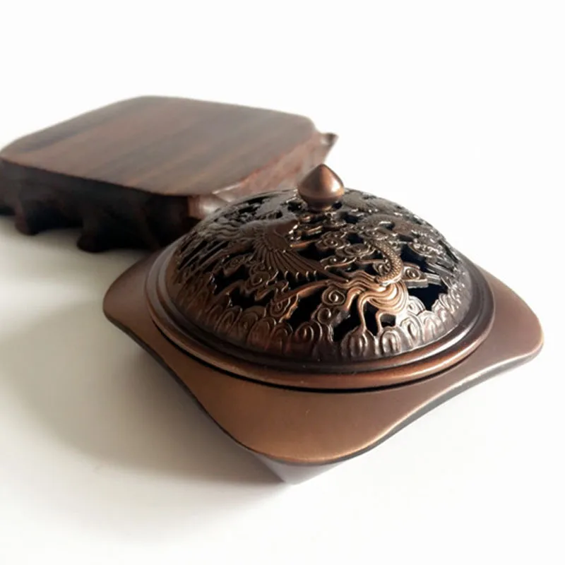Античный медный сплав держатель для ладана катушка машина сандаловое дерево