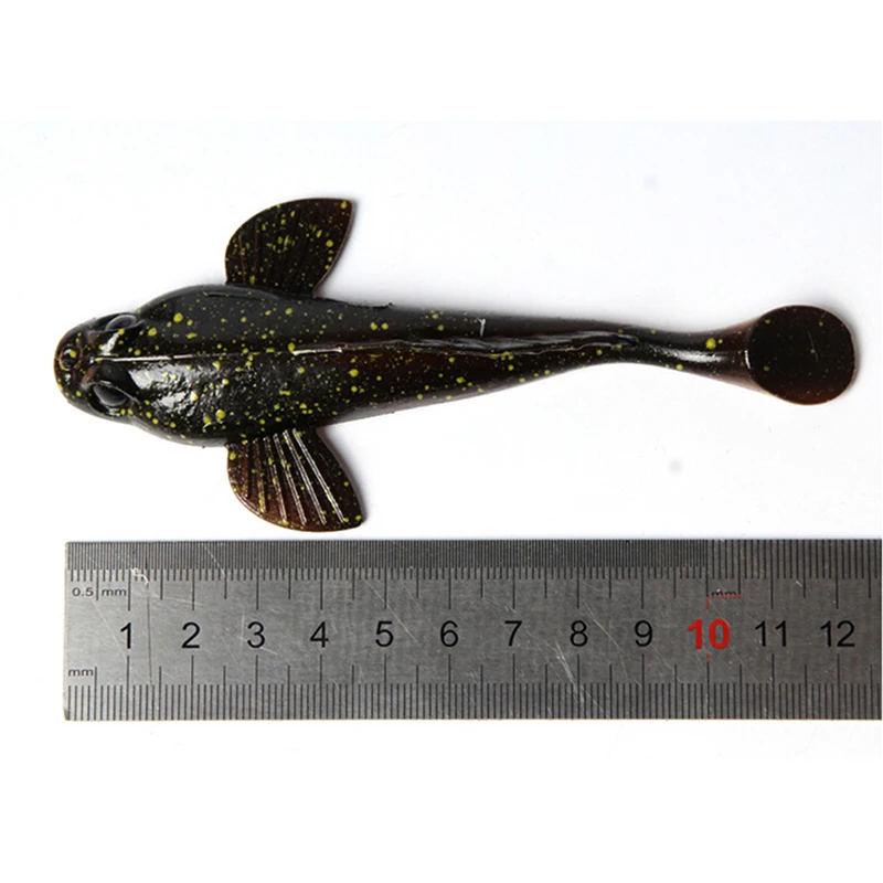 17 г 12 5 см Т хвост рыболовные приманки мягкие весла Grouper Моделирование 3D глаза