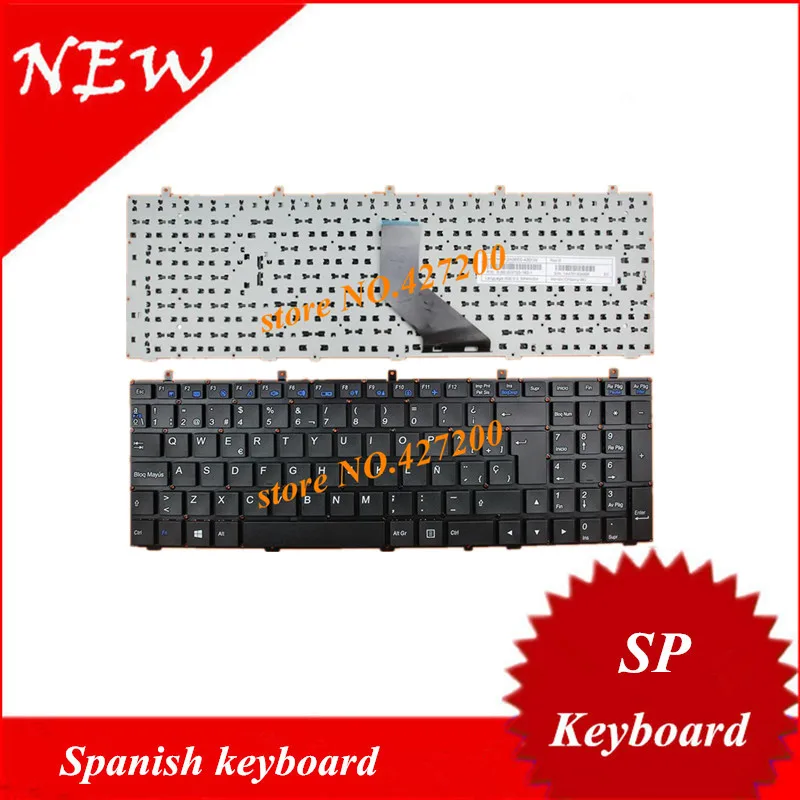 Испанский клавиатура для Clevo W350 W370 W670 W350ETQ W350SKQ W350STQ ноутбук SP Клавиатура без