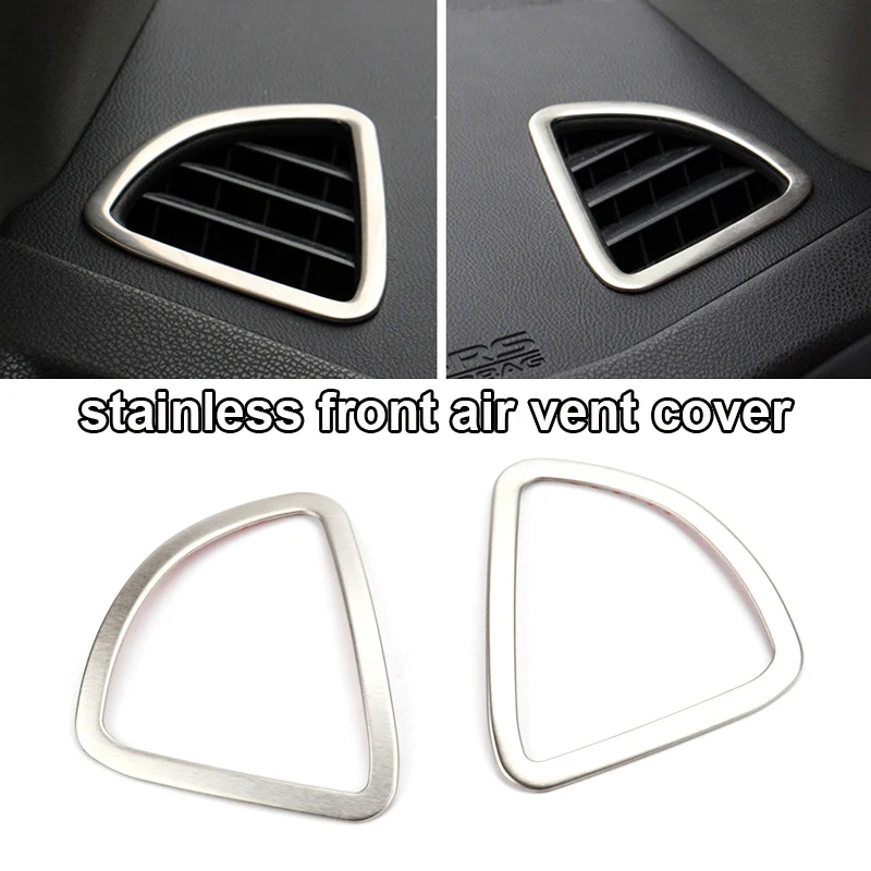 front air vent cover Для Mitsubishi ASX Outlander Sport RVR 2011- хромированная Внутренняя крышка на вентиляционное отверстие для динамика отделка украшения автомобиля Стайлинг - Цвет: front air vent cover