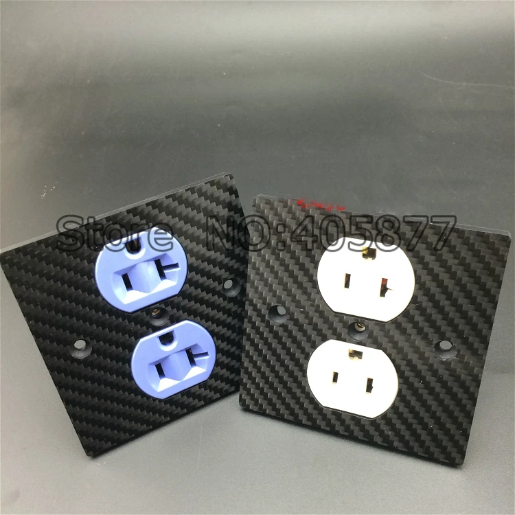 Электрическая дуплексная розетка медное углеродное волокно HIFI|outlet socket|outlet power