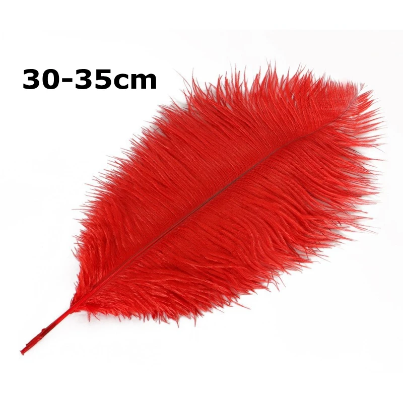 50pices/lot Red color Dyed wedding ostrich feathers size 15cm to 70cm long diy plumes party accessorys Carnival Plumas | Дом и сад
