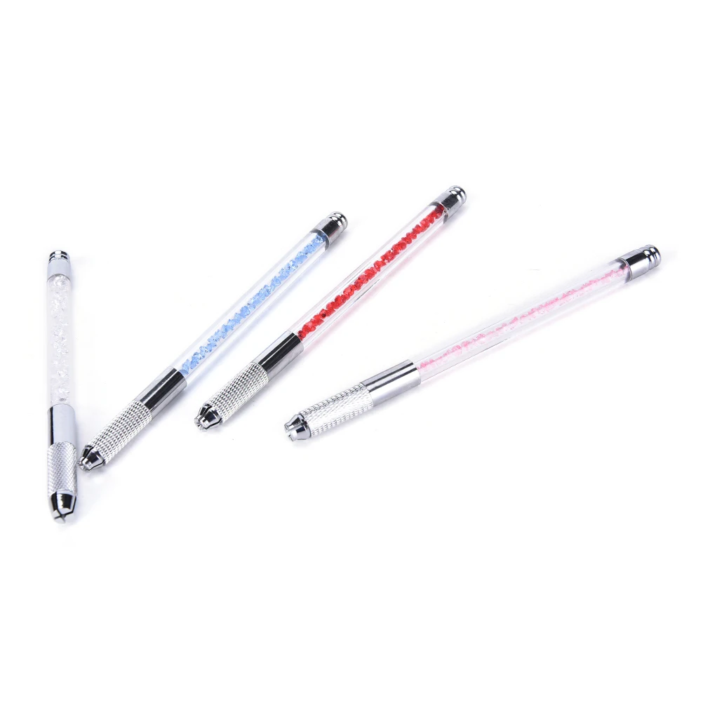 

4 Colors Crystal Manual Tatoo Pen Eyebrow Tattoo Tool Microblade Makeup Permanent Pen