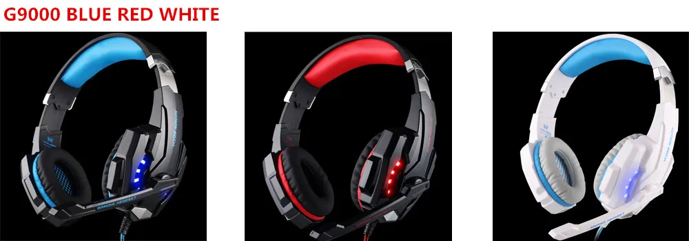 KOTION каждый G9000 Игровые наушники гарнитура стерео наушники повязка с микрофоном светодиодный светильник для планшета ноутбука Ipad SP4 геймера xbox