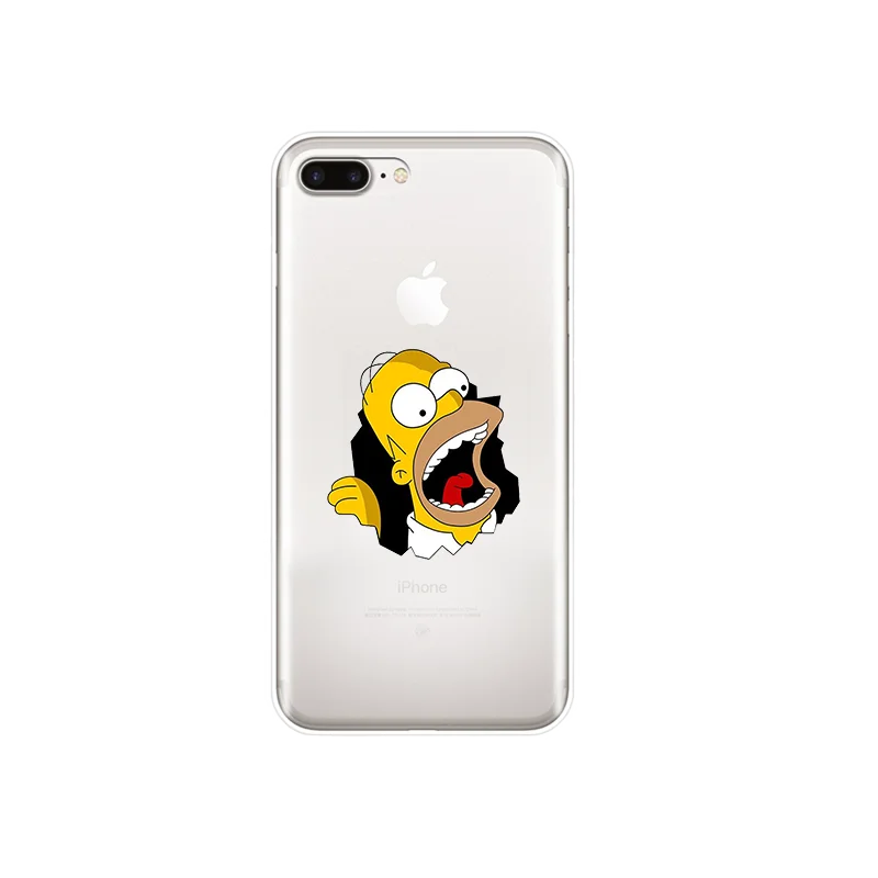 Чехол для телефона Homer J. Simpson silico TPU чехол для iPhone 5 5S SE 6 6s 7 8 PLUS X XR XS MAX fashion Bart Simpson phone shell coque - Цвет: T-1520