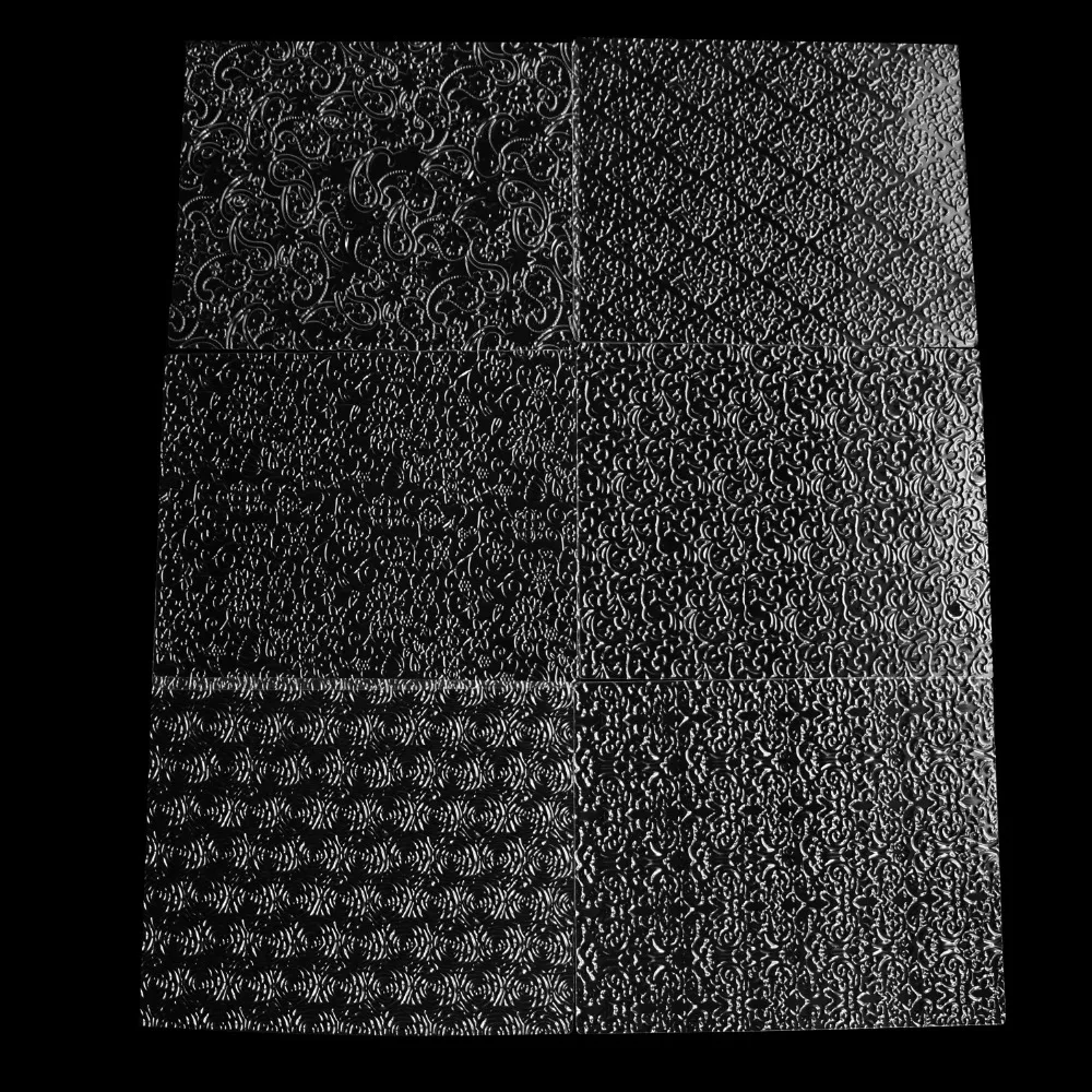 Набор текстурных листов из 6 разных цветов коврик для украшения печенья кекса