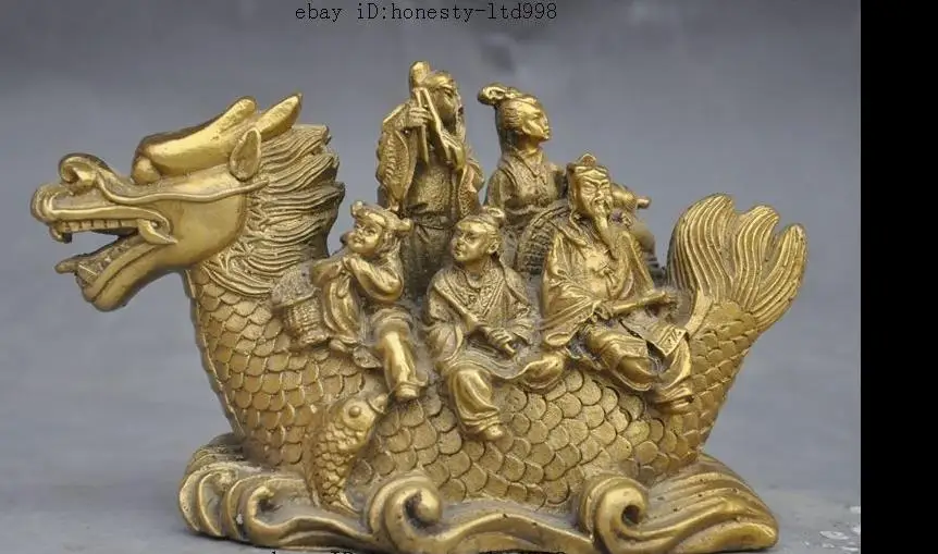 671105229 + 7 помечено китайский латунь Известного Поэта Ли Бай статуя Вино Tea Pot Кувшин