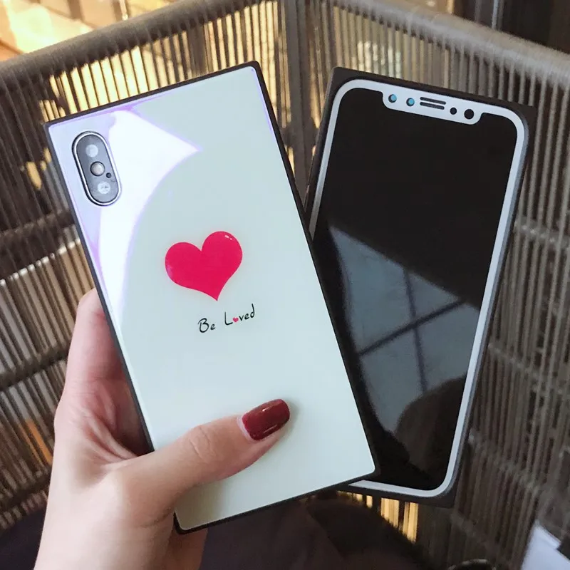 FTAIDKJ Blu-Ray стеклянный квадратный чехол для телефона iPhone X 6 6S 7 8 Plus роскошный