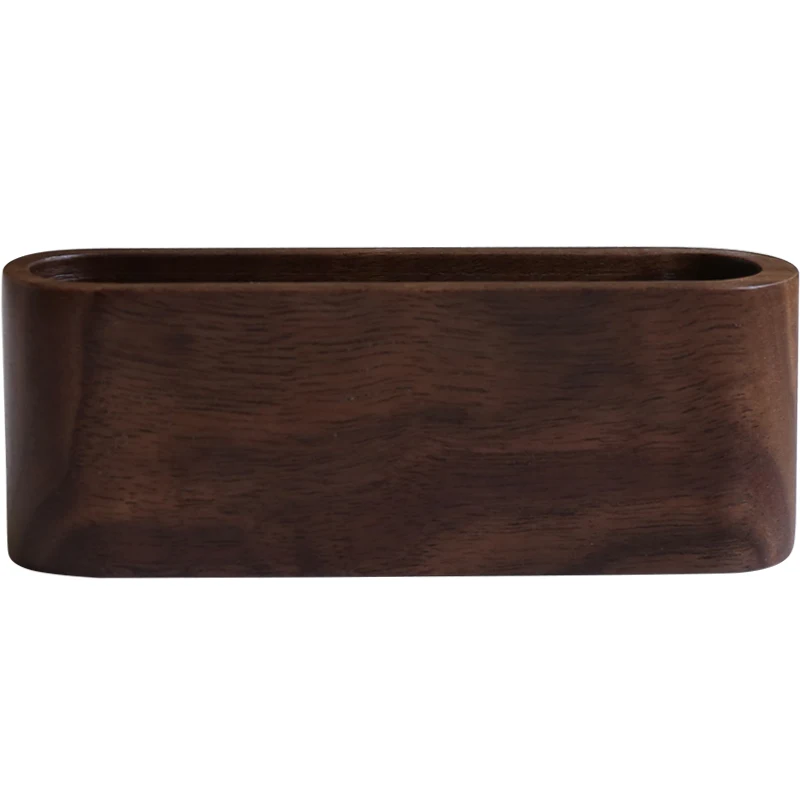 Черная грецкая деревянная визитная карточка большая емкость креативная