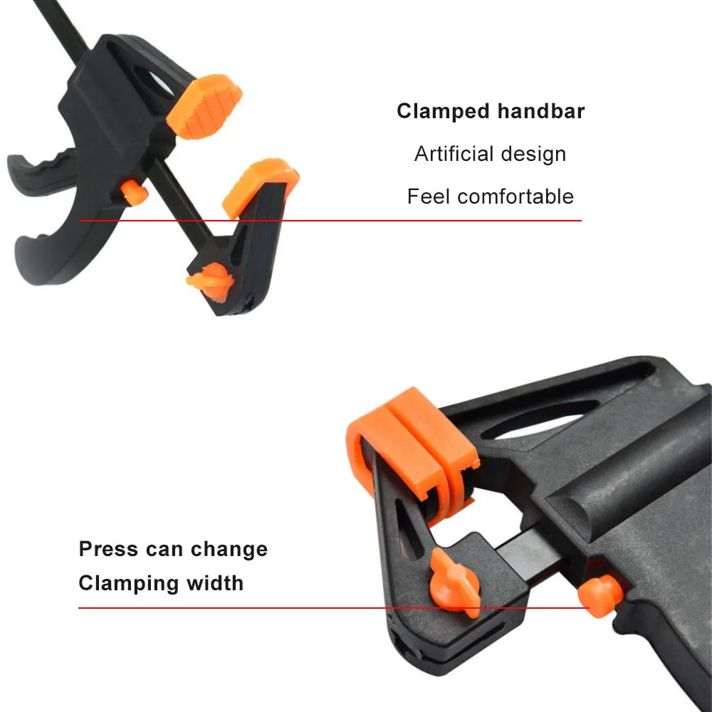 4\6\12\18 Inch Quick Ratchet Release Speed Squeeze Wood Working Work Bar Clamp Clip Kit Spreader Gadget Tool images - 6