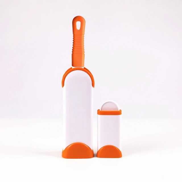 orange set Щетка для домашних животных, меховая Расческа для собак, инструмент для удаления шерсти домашних животных, щетка для кошек, двусторонняя мебель для дома, дивана, одежды, средство для удаления ворса - Цвет: orange set