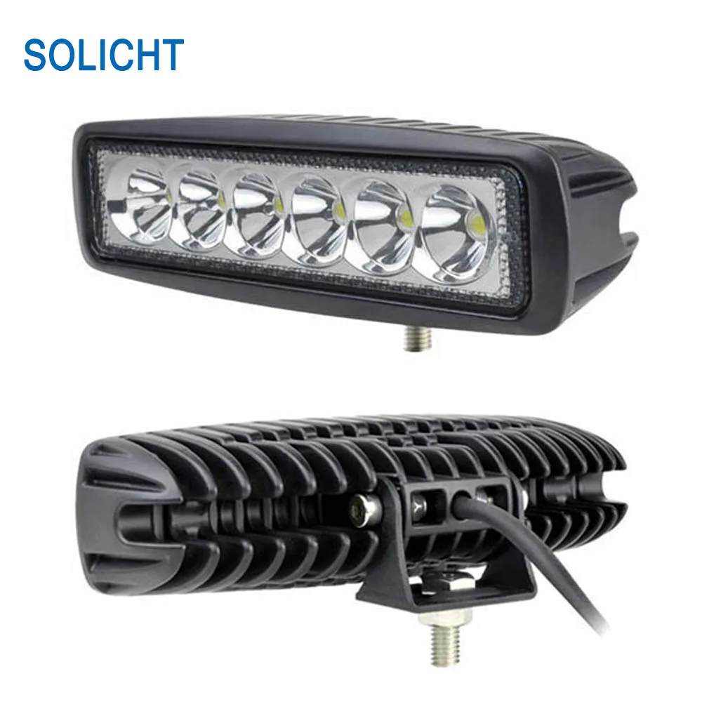 SOLICHT 2 шт. 6 дюймов мини 18 Вт светильник световая балка IP67 4x4 4WD Тракторная машина ATV