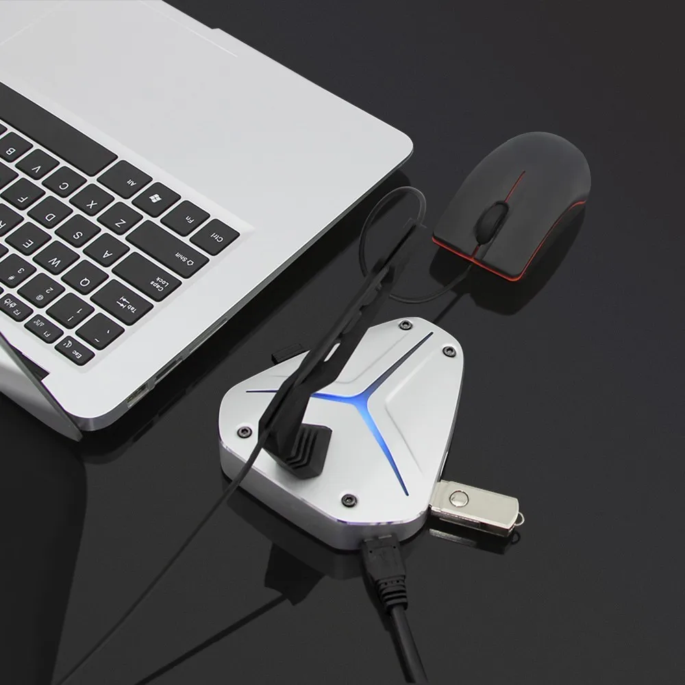 USB chyi 3 0 концентратор A до 4 Порты и разъёмы USB3.0 с светодиодный Красочные Подсветка