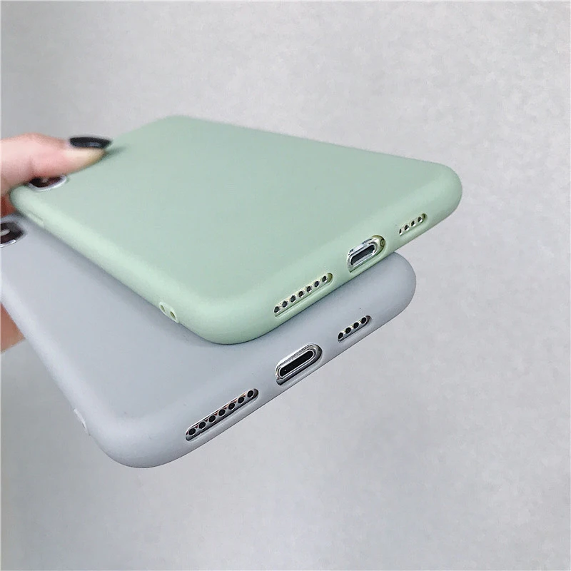 AKBKTII матовый мягкий чехол из ТПУ ярких цветов для iPhone XS Max XR 7 Plus 8 6 6s простая задняя