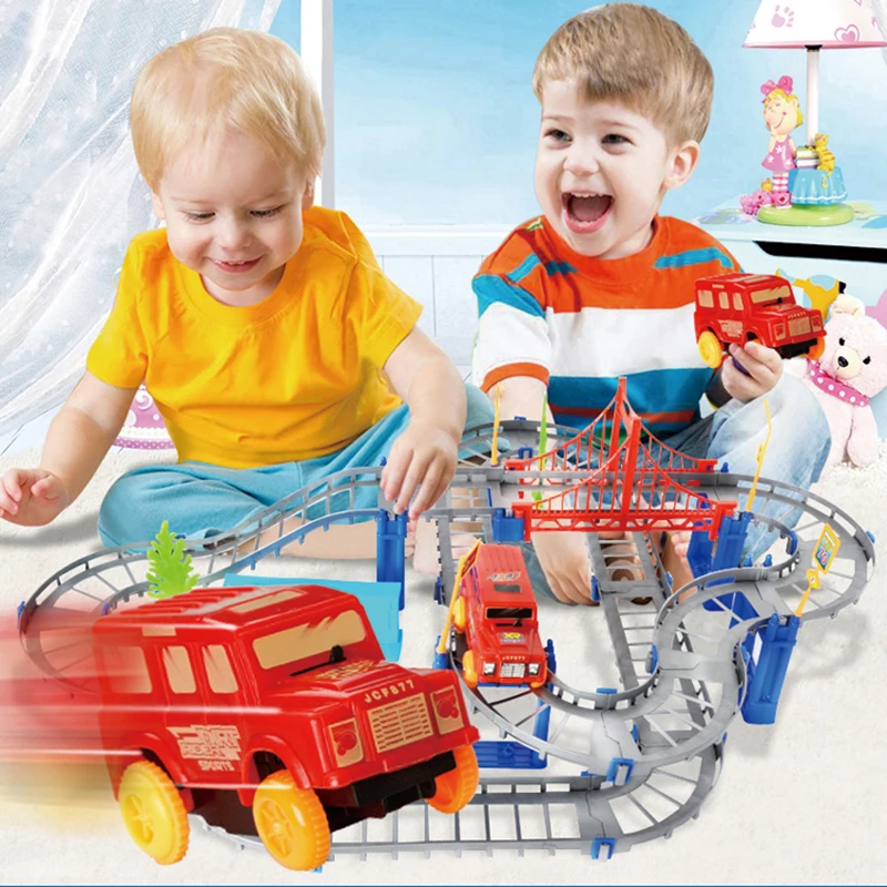 Игрушечный автомобиль волшебная железная дорога трек сделай сам электрический